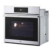 LG Four électrique mural encastrable simple intelligent de 4,7 pi³ avec les technologies InstaView<sup>MD</sup>, Air Fry et Vapeur Sous Vide de LG STUDIO, WSES4728F