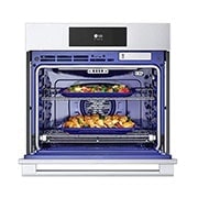 LG Four électrique mural encastrable simple intelligent de 4,7 pi³ avec les technologies InstaView<sup>MD</sup>, Air Fry et Vapeur Sous Vide de LG STUDIO, WSES4728F