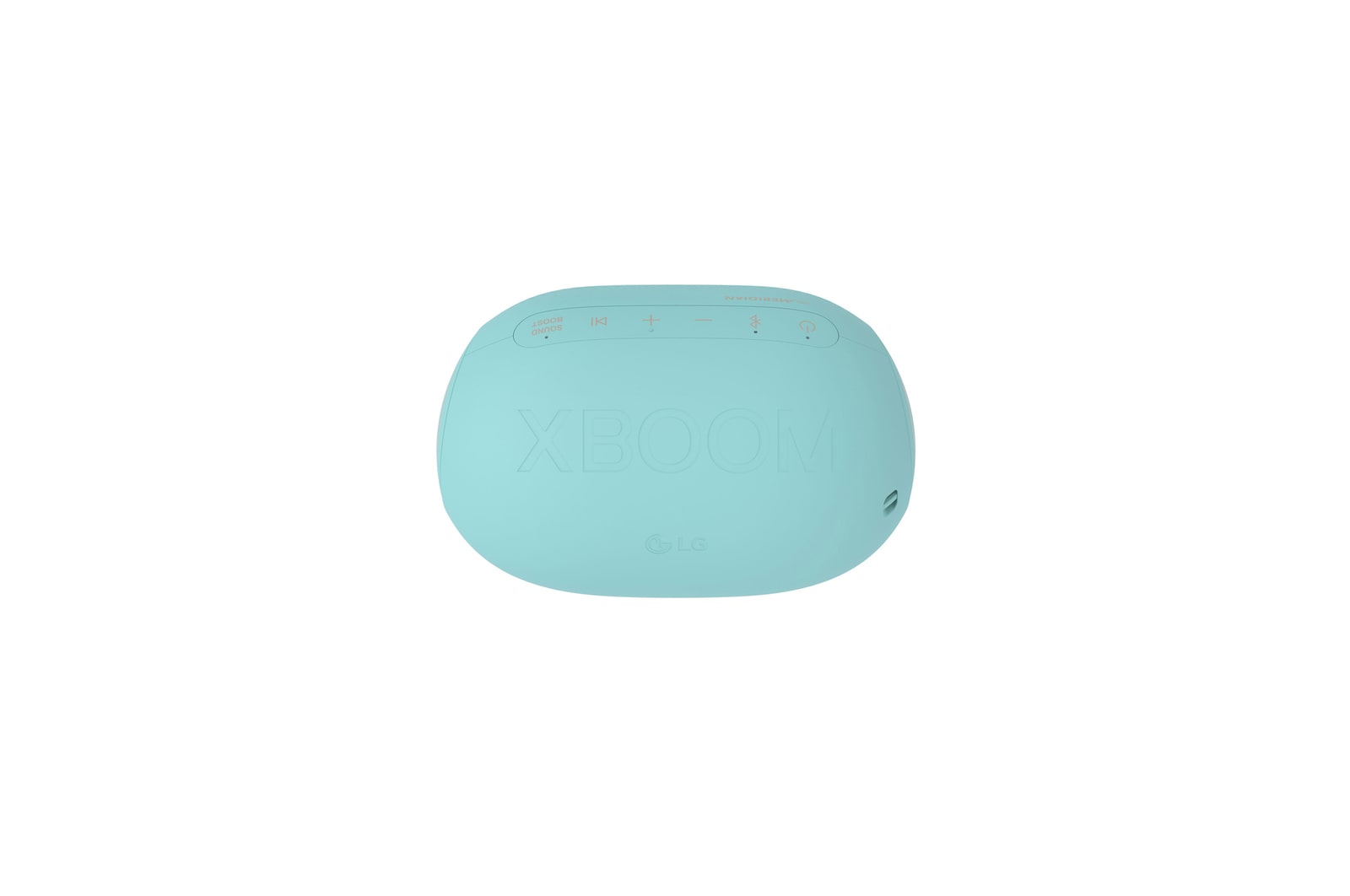 Vue du dessus et de l’arrière du XBOOM Go de LG