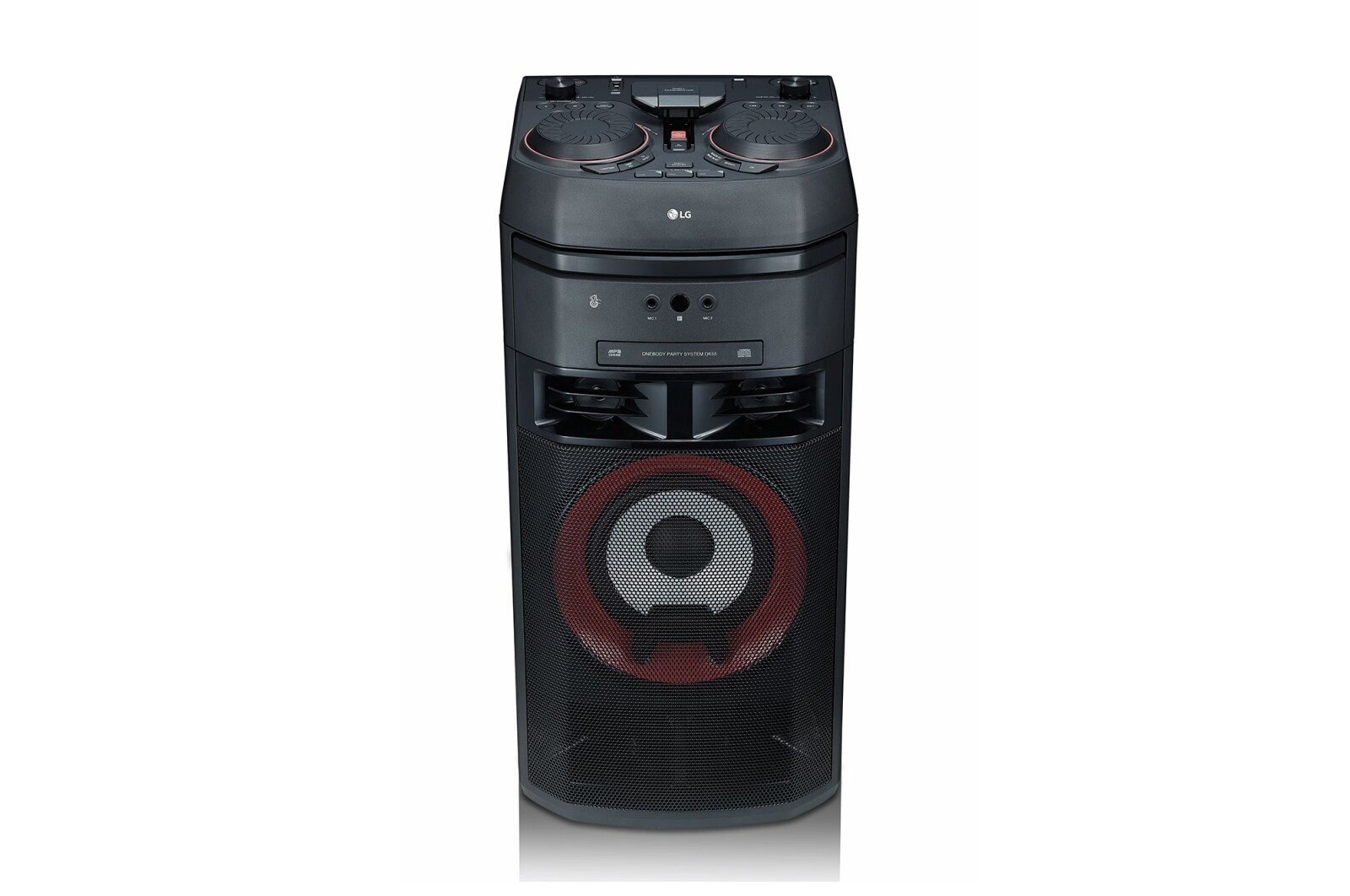 LG XBOOM OK55 Système de divertissement de 500W avec karaoké et effets DJ, OK55