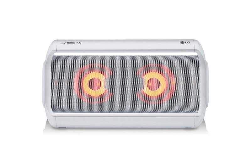 LG Haut-parleur Bluetooth XBOOM GO PK7-W de LG résistant à l’eau et offrant jusqu’à 22 heures de lecture, PK7-W