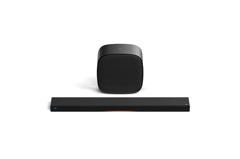 Vue avant de Système Cinema Suite 7 du système Sound Suite de LG W7H7
