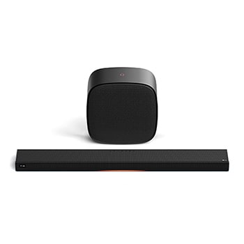 Vue avant de Système Cinema Suite 7 du système Sound Suite de LG W7H7