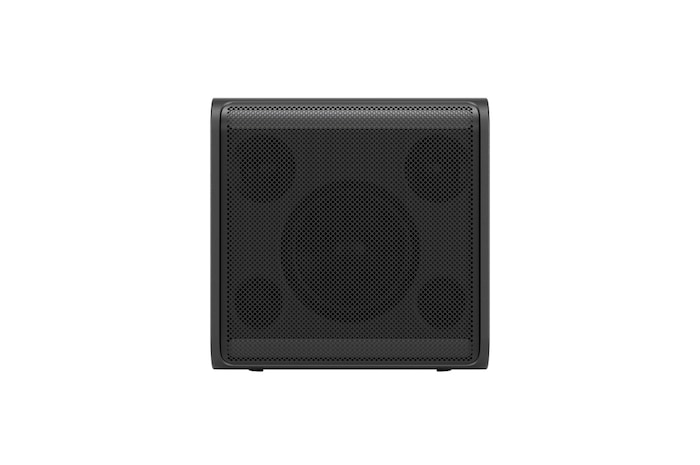 Vue de face de LG xboom Stage 301 par will.i.am | Enceinte Bluetooth portable | Son signature xboom pour les fêtes et les scènes