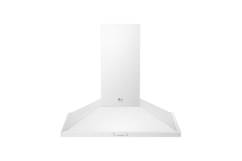 Vue avant de Hotte murale de type cheminée de 30 po de LG STUDIO Essence White, LSHD3080N