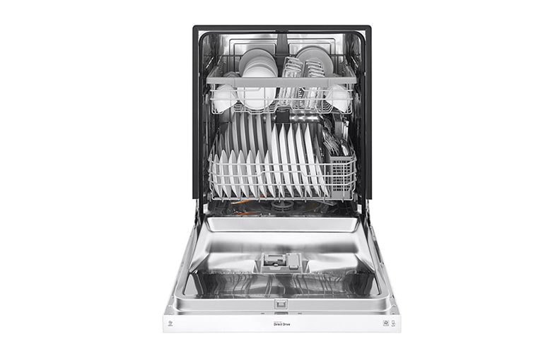 LG Lave-vaisselle à commande frontale de 48 dB équipé du système QuadWash<sup>MC</sup> et du moteur à inversion DirectDrive<sup>MC</sup>, LDF5545WW