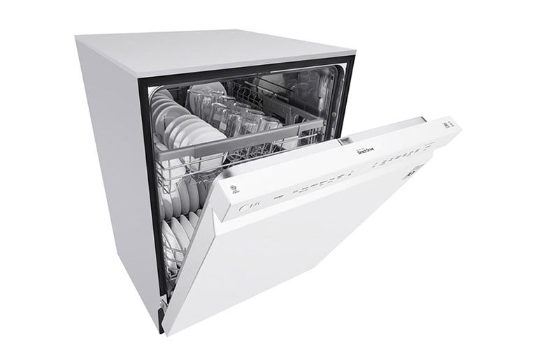 LG Lave-vaisselle à commande frontale de 48 dB équipé du système QuadWash<sup>MC</sup> et du moteur à inversion DirectDrive<sup>MC</sup>, LDF5545WW