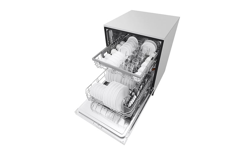 LG Lave-vaisselle à commande frontale de 48 dB équipé du système QuadWash<sup>MC</sup> et du moteur à inversion DirectDrive<sup>MC</sup>, LDF5545WW