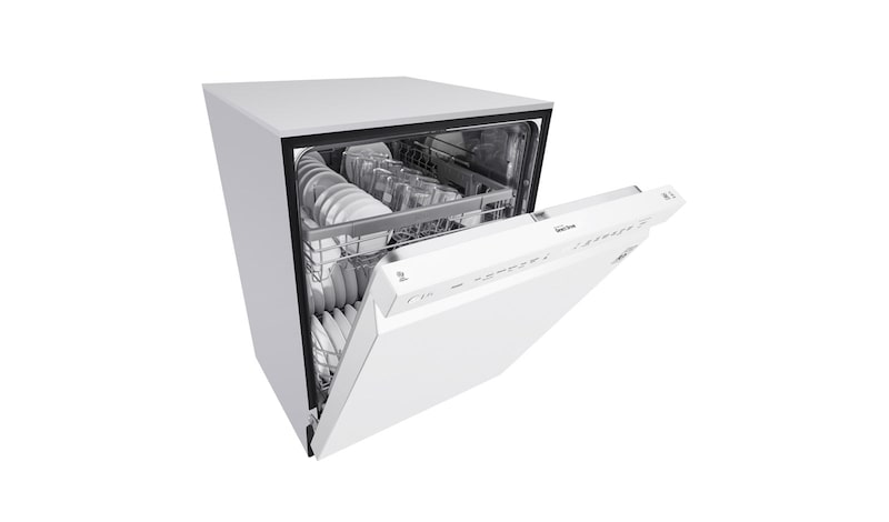 LG Lave-vaisselle à commande frontale de 48 dB équipé du système QuadWash<sup>MC</sup> et du moteur à inversion DirectDrive<sup>MC</sup>, LDF5545WW