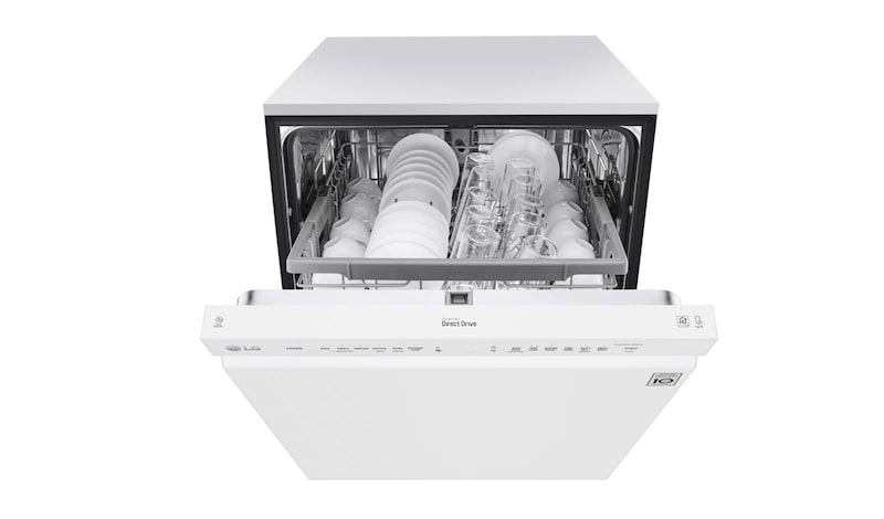 LG Lave-vaisselle à commande frontale de 48 dB équipé du système QuadWash<sup>MC</sup> et du moteur à inversion DirectDrive<sup>MC</sup>, LDF5545WW