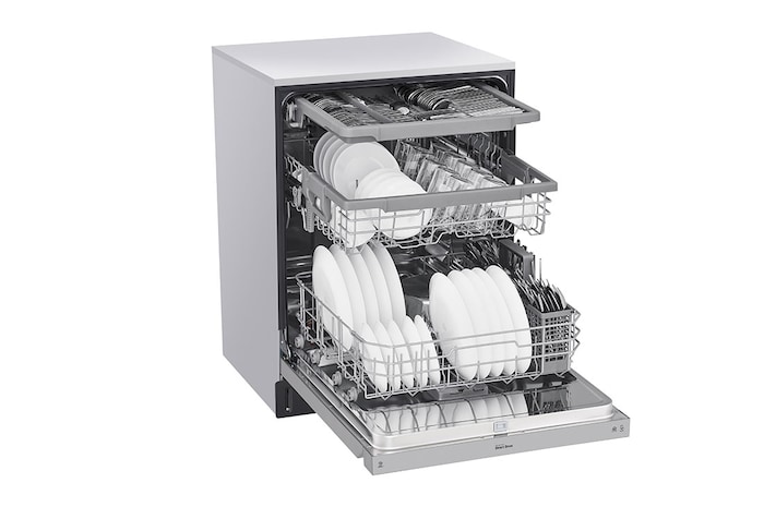 LG Lave-vaisselle de 24 po LG, QuadWash🅫, Dynamic Dry🅪, 48 dB, commandes front., acier inox., LDFN4542S