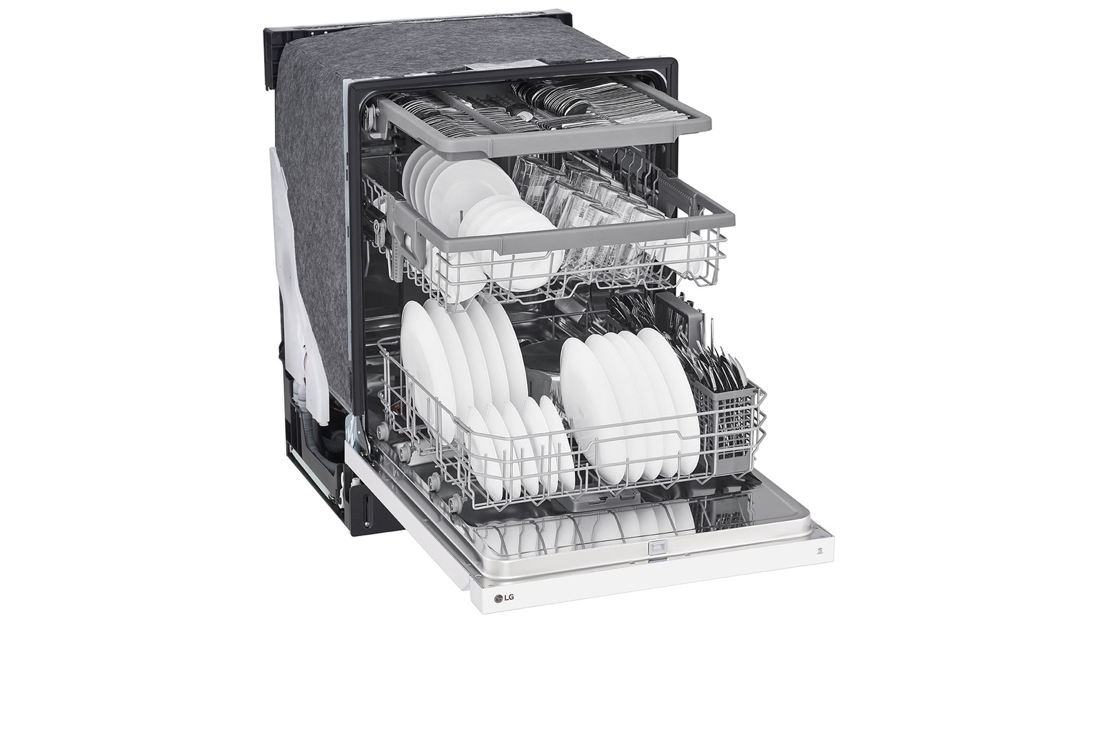 LG Lave-vaisselle à commande frontale du système QuadWash<sup>MD</sup> et du système EasyRack<sup>MD</sup> Plus, LDFN4542W