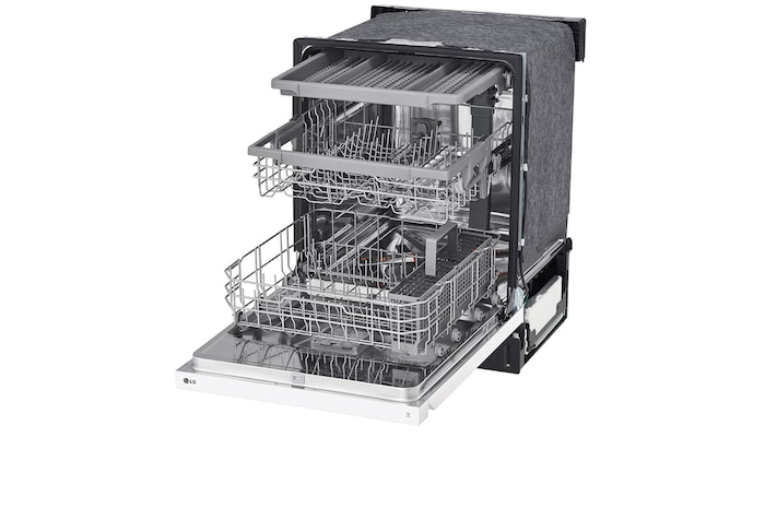LG Lave-vaisselle à commande frontale du système QuadWash<sup>MD</sup> et du système EasyRack<sup>MD</sup> Plus, LDFN4542W