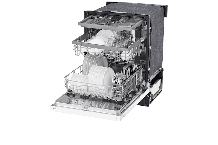 LG Lave-vaisselle à commande frontale du système QuadWash<sup>MD</sup> et du système EasyRack<sup>MD</sup> Plus, LDFN4542W