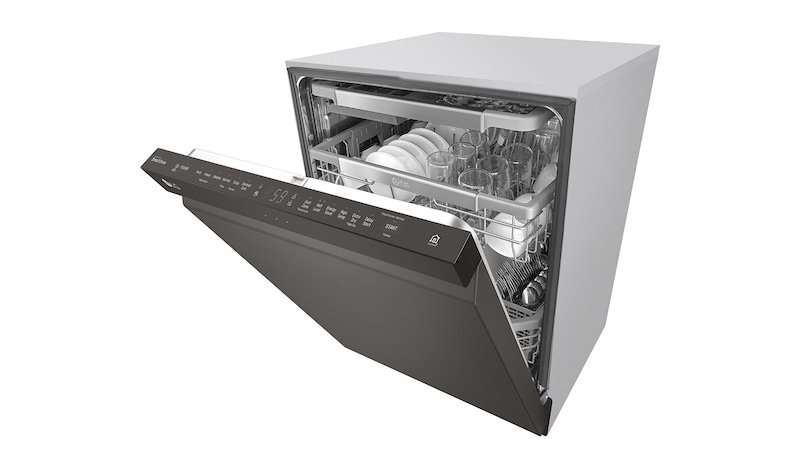 LG Lave-vaisselle à commande frontale avec QuadWash<sup>MC</sup> et 3e panier ajustable en hauteur, LDP6797BD