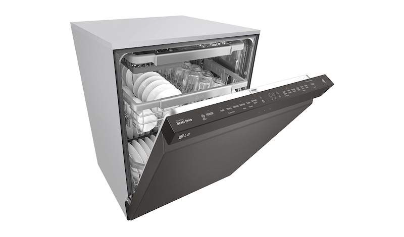 LG Lave-vaisselle à commande frontale avec QuadWash<sup>MC</sup> et 3e panier ajustable en hauteur, LDP6797BD