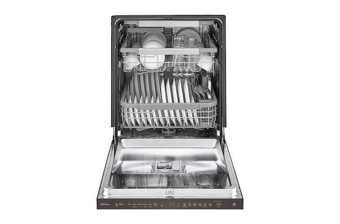 LG Lave-vaisselle à commande frontale avec QuadWash<sup>MC</sup> et 3e panier ajustable en hauteur, LDP6797BD