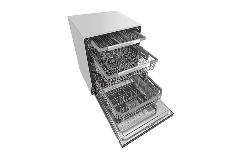 LG Lave-vaisselle à commande frontale avec QuadWash<sup>MC</sup> et 3e panier ajustable en hauteur, LDP6797BD