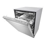 LG Lave-vaisselle à commande frontale résistant aux taches avec QuadWash®, connectivité Wi-Fi et 3e panier, LDP6797SS