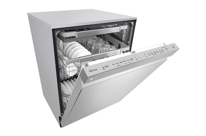 LG Lave-vaisselle à commande frontale avec QuadWash<sup>MC</sup> et 3e panier ajustable en hauteur, LDP6797ST