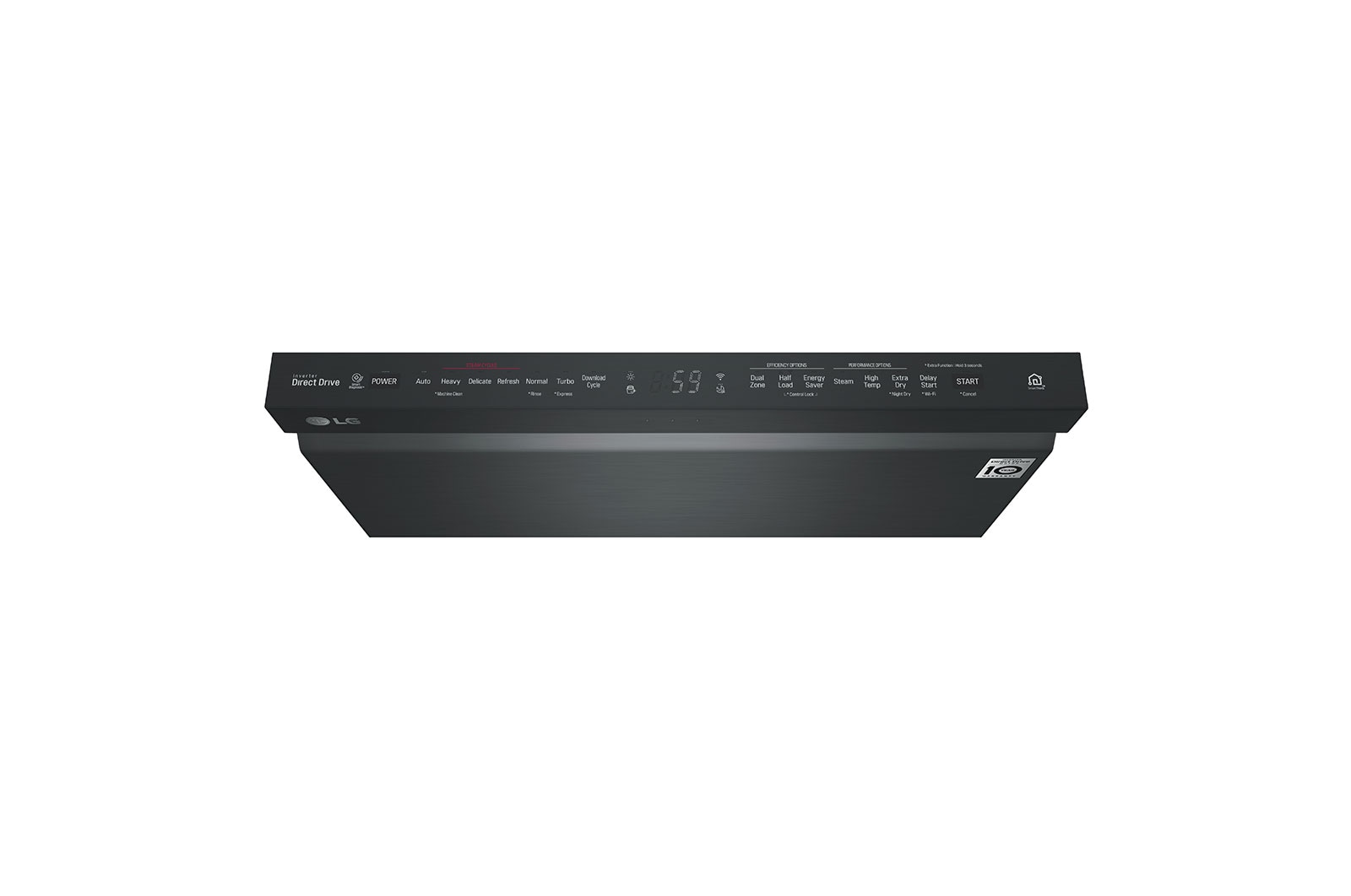 LG Lave-vaisselle noir mat à commandes sur le dessus avec TrueSteam<sup>MD</sup>, QuadWash<sup>MD</sup> et 3e panier, LDP6809BM