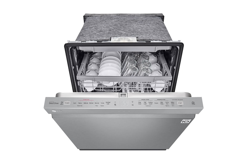 LG Lave-vaisselle à commandes sur le dessus avec finition résistante aux taches, TrueSteam<sup>MD</sup>, QuadWash<sup>MD</sup> et 3<sup>e</sup> panier, LDP6809SS