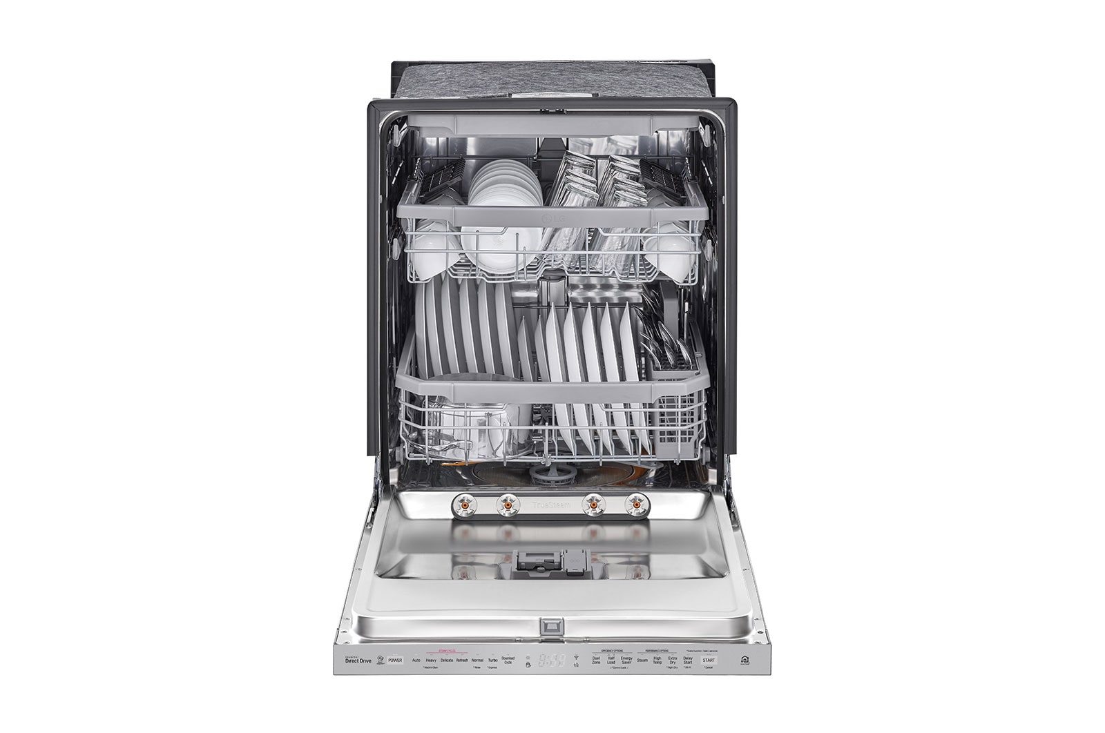 LG Lave-vaisselle à commandes sur le dessus avec finition résistante aux taches, TrueSteam<sup>MD</sup>, QuadWash<sup>MD</sup> et 3<sup>e</sup> panier, LDP6809SS