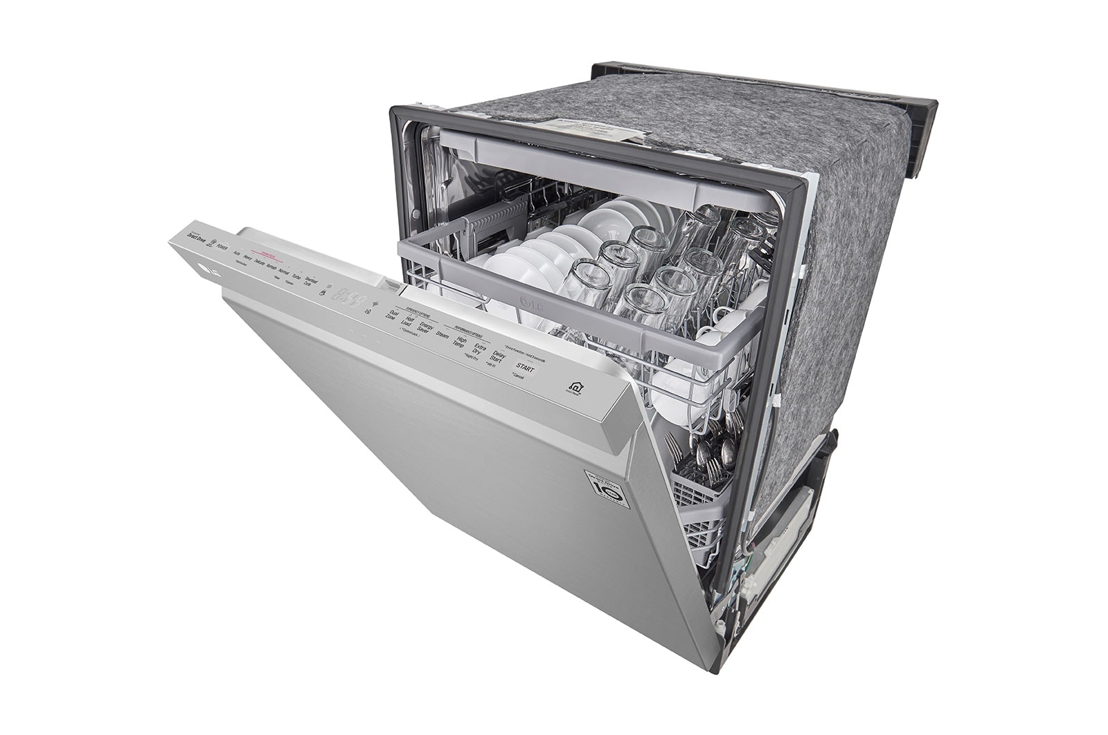 LG Lave-vaisselle à commandes sur le dessus avec finition résistante aux taches, TrueSteam<sup>MD</sup>, QuadWash<sup>MD</sup> et 3<sup>e</sup> panier, LDP6809SS