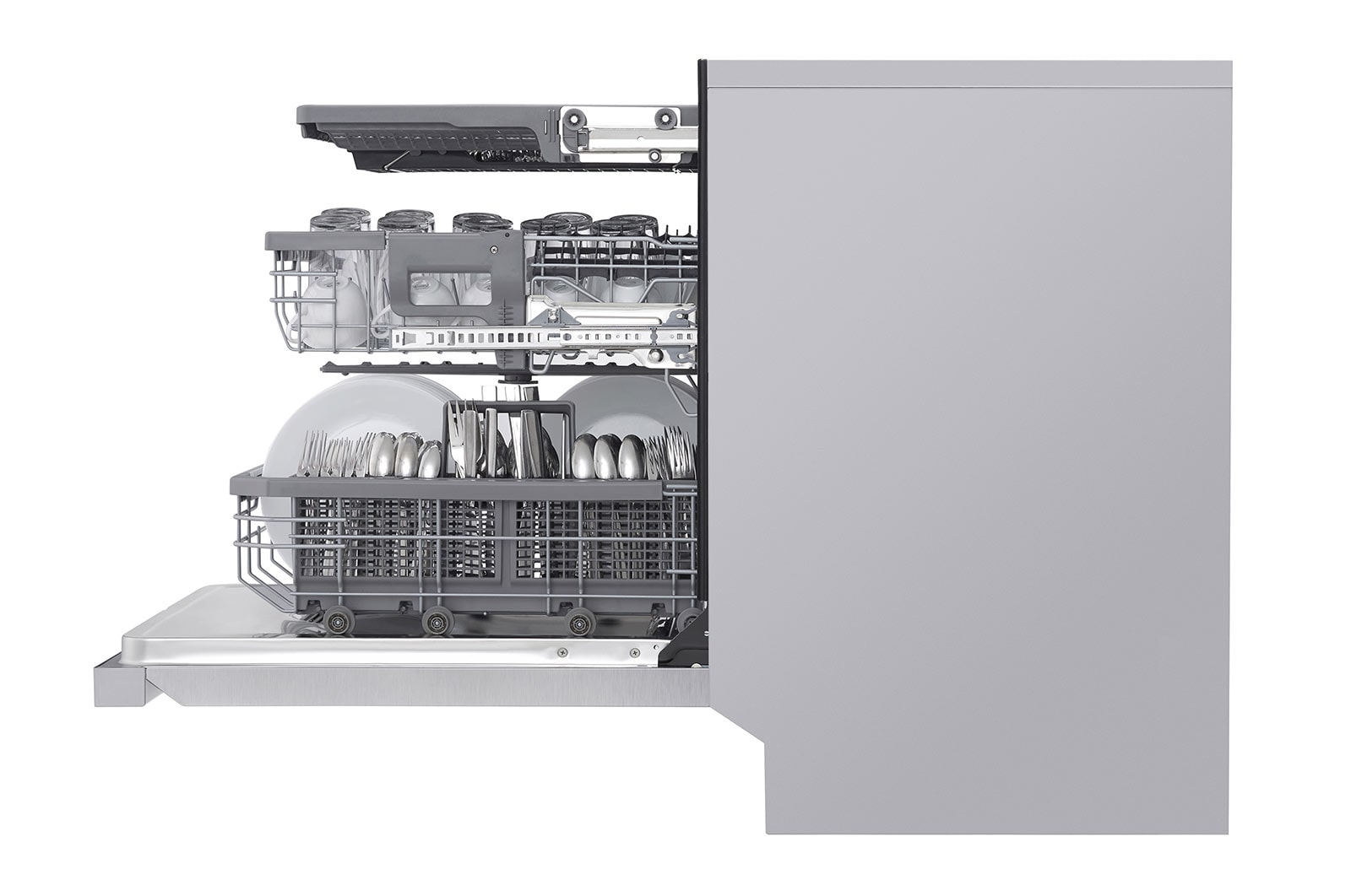 LG Lave-vaisselle à commandes sur le dessus avec finition résistante aux taches, TrueSteam<sup>MD</sup>, QuadWash<sup>MD</sup> et 3<sup>e</sup> panier, LDP6810SS