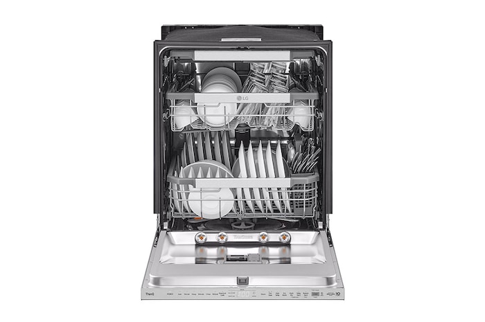 LG Lave-vaisselle intelligent avec lave et sèche en 1 heure, commandes sur le dessus et système QuadWash Pro<sup>MC</sup>, technologie TrueSteam<sup>MD</sup> et technologie Dynamic Dry<sup>MC</sup>, LDPH7972S