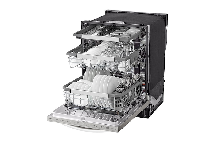 LG Lave-vaisselle intelligent avec lave et sèche en 1 heure, commandes sur le dessus et système QuadWash Pro<sup>MC</sup>, technologie TrueSteam<sup>MD</sup> et technologie Dynamic Dry<sup>MC</sup>, LDPH7972S