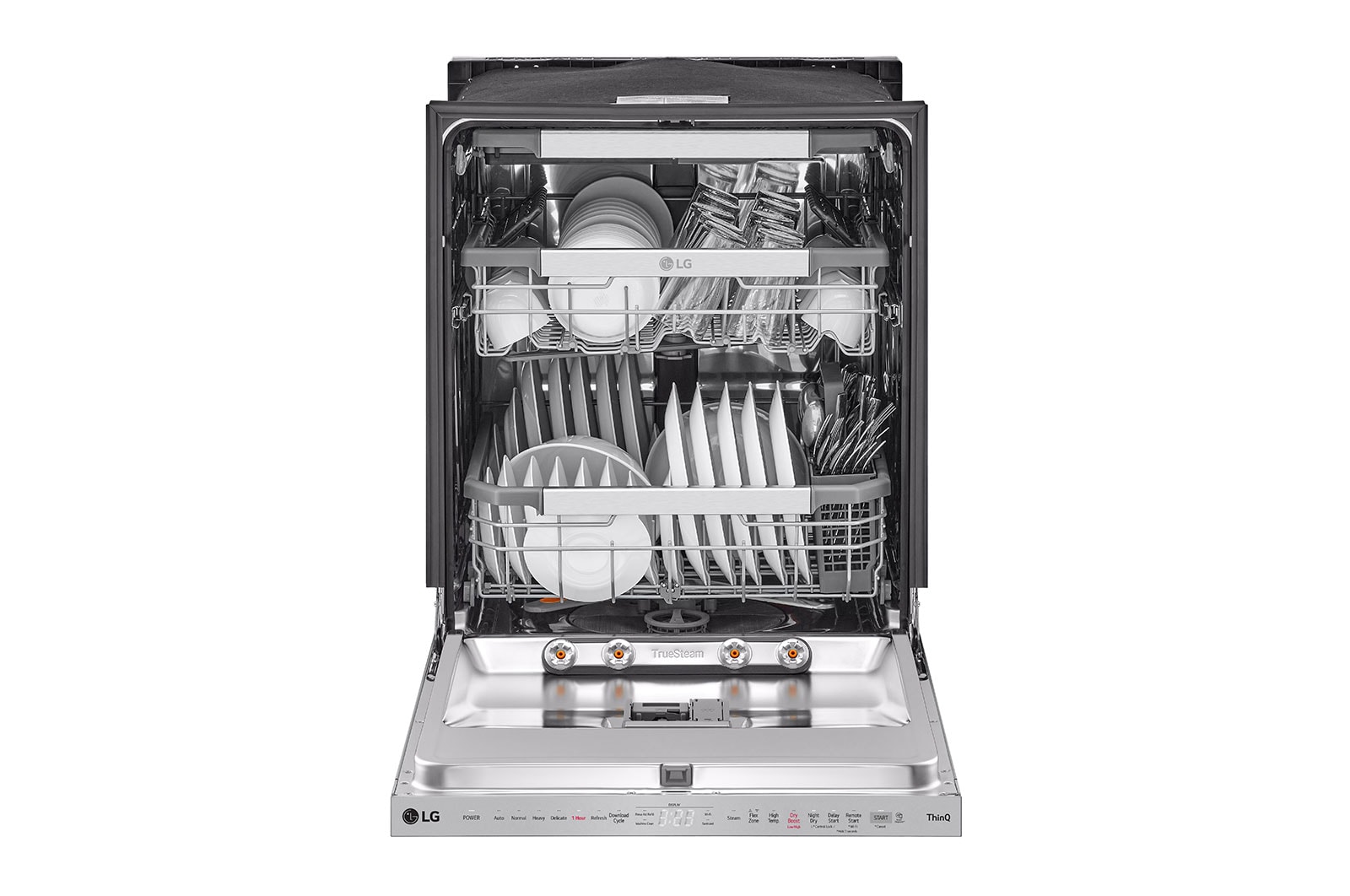 LG Lave-vaisselle intelligent avec lave et sèche en 1 heure, commandes sur le dessus et système QuadWash Pro<sup>MC</sup>, technologie TrueSteam<sup>MD</sup> et technologie Dynamic Dry<sup>MC</sup>, LDPH7972S