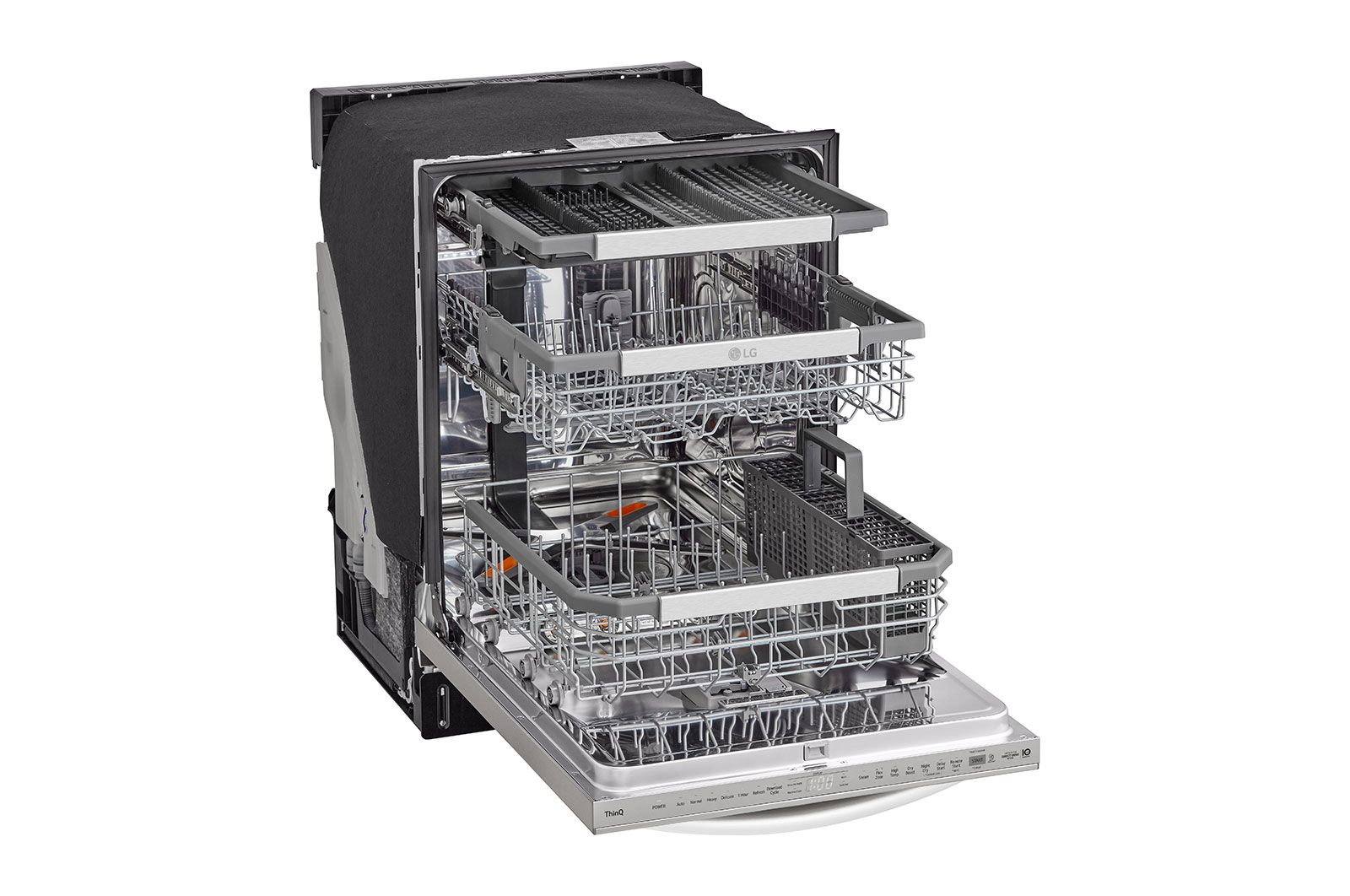 LG Lave-vaisselle intelligent avec lave et sèche en 1 heure, commandes sur le dessus et système QuadWash Pro<sup>MC</sup>, technologie TrueSteam<sup>MD</sup> et technologie Dynamic Dry<sup>MC</sup>, LDPH7972S