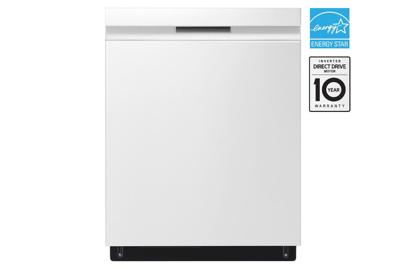 Vue avant de Lave-vaisselle de 24 po LG, QuadWash🅫, Dynamic Dry🅪, 48 dB, commandes sup., blanc LDPN4542W