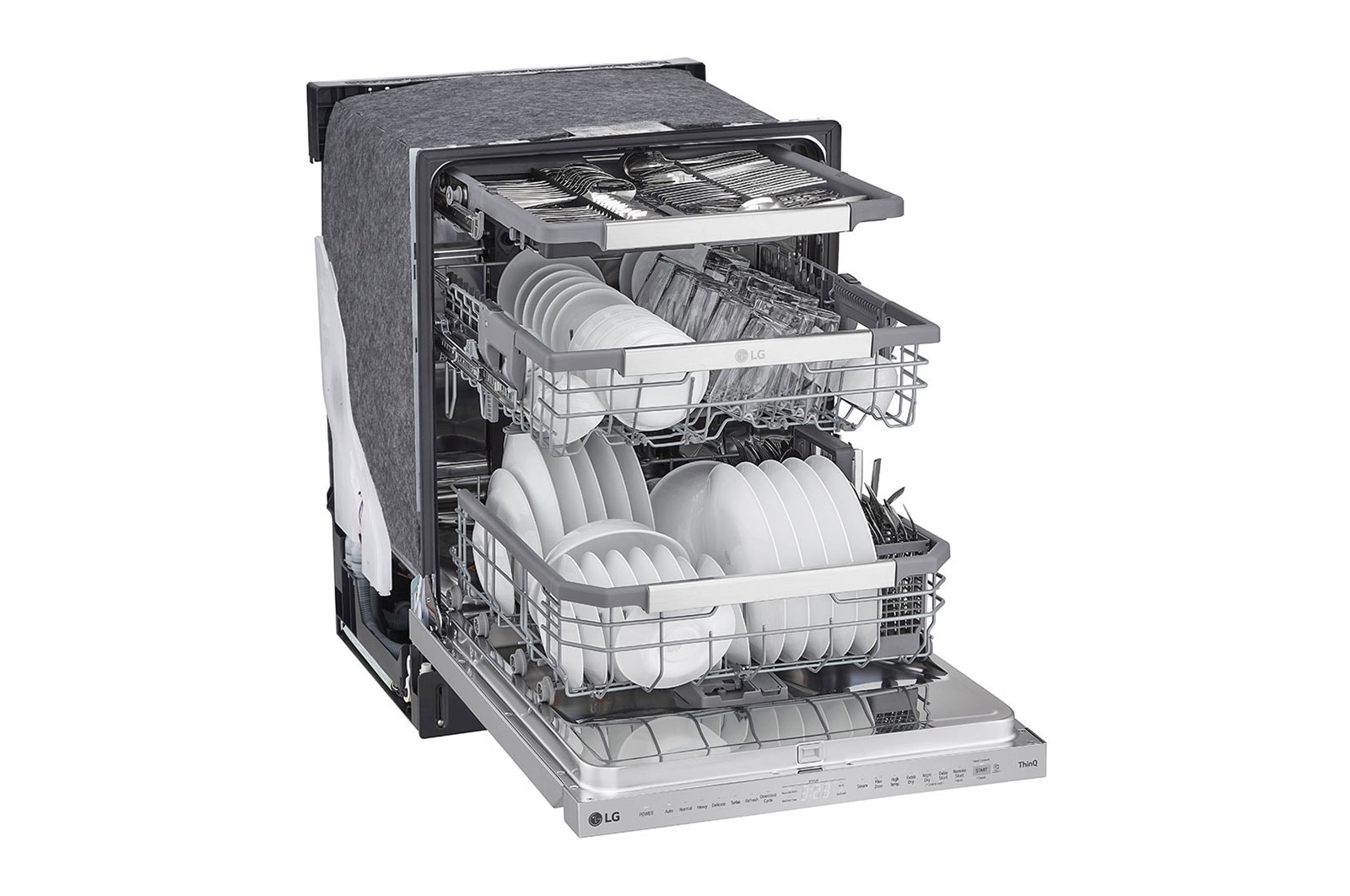 LG Lave-vaisselle intelligent avec  commandes sur le dessus et système QuadWash<sup>MC</sup> Pro, technologie TrueSteam<sup>MD</sup> et technologie Dynamic Dry<sup>MC</sup>, LDPS6762S