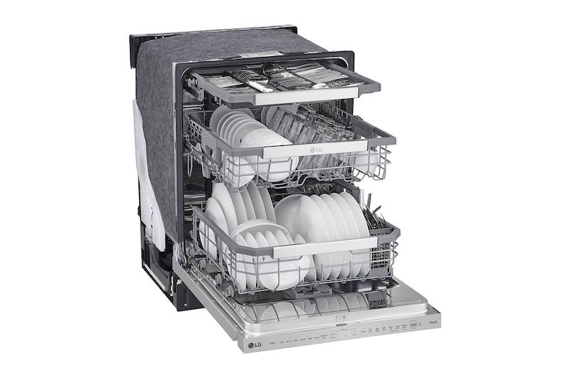 LG Lave-vaisselle intelligent avec  commandes sur le dessus et système QuadWash<sup>MC</sup> Pro, technologie TrueSteam<sup>MD</sup> et technologie Dynamic Dry<sup>MC</sup>, LDPS6762S