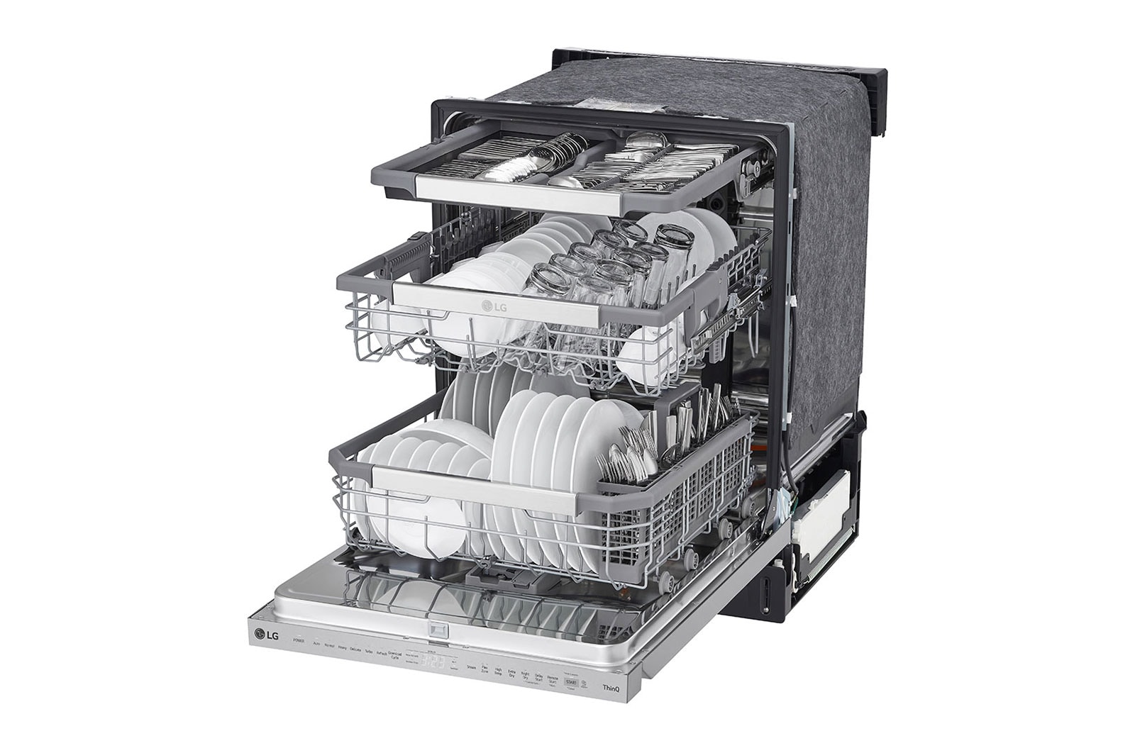 LG Lave-vaisselle intelligent avec  commandes sur le dessus et système QuadWash<sup>MC</sup> Pro, technologie TrueSteam<sup>MD</sup> et technologie Dynamic Dry<sup>MC</sup>, LDPS6762S