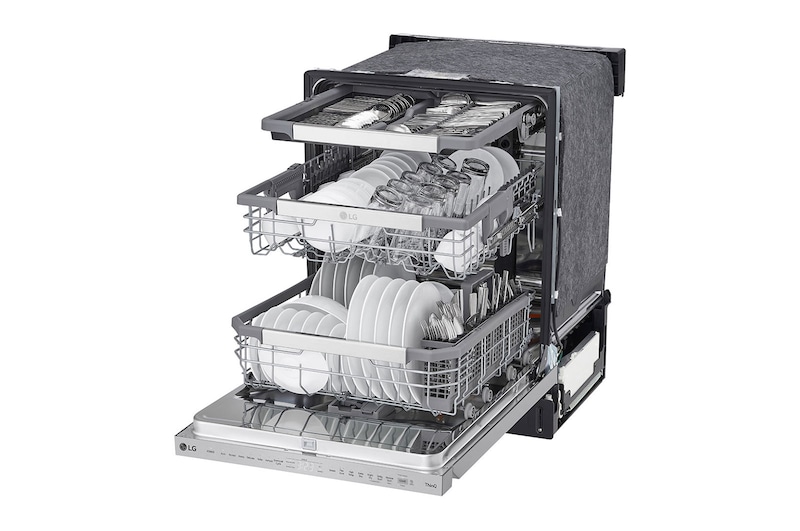 LG Lave-vaisselle intelligent avec  commandes sur le dessus et système QuadWash<sup>MC</sup> Pro, technologie TrueSteam<sup>MD</sup> et technologie Dynamic Dry<sup>MC</sup>, LDPS6762S