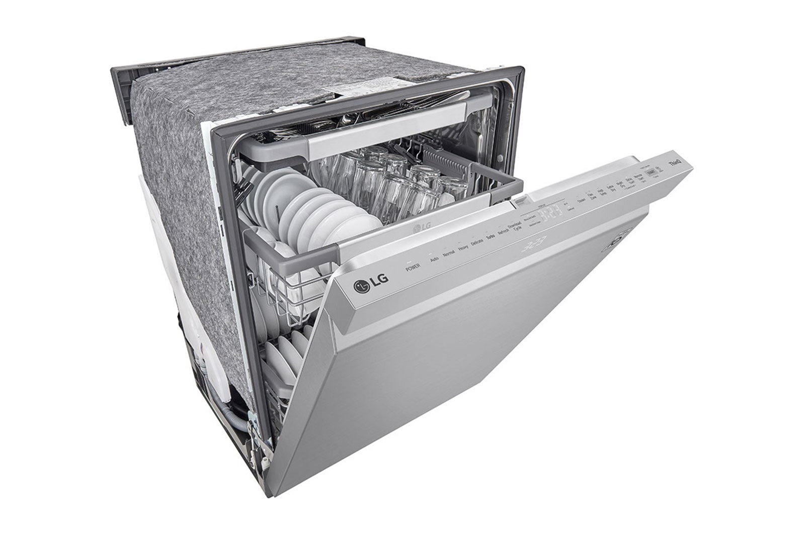 LG Lave-vaisselle intelligent avec  commandes sur le dessus et système QuadWash<sup>MC</sup> Pro, technologie TrueSteam<sup>MD</sup> et technologie Dynamic Dry<sup>MC</sup>, LDPS6762S