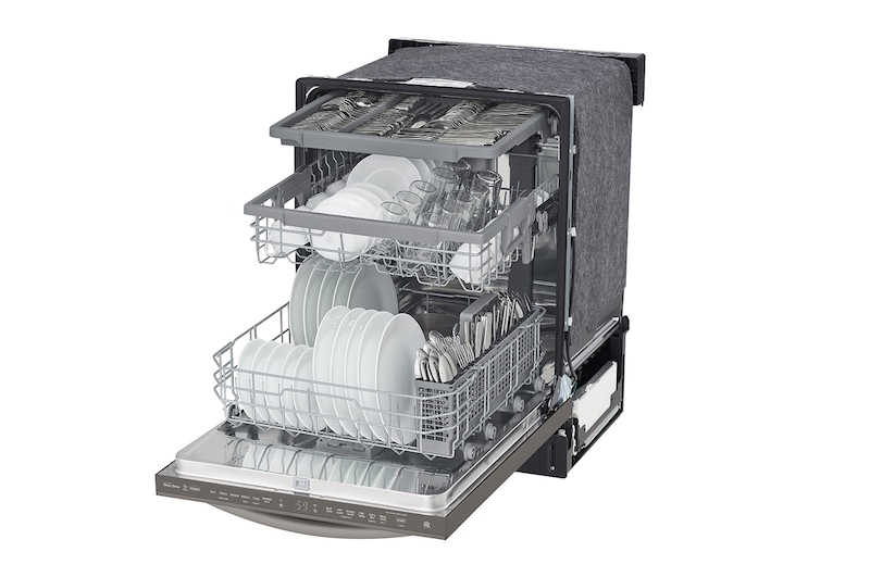 LG Lave-vaisselle à commande sur avec QuadWash®, connectivité Wi-Fi et 3e panier, LDT5678BD