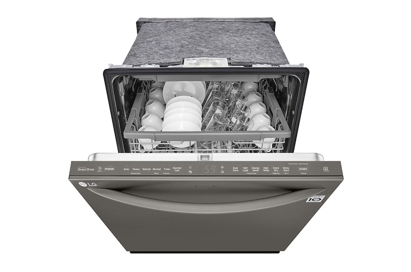 LG Lave-vaisselle à commande sur avec QuadWash®, connectivité Wi-Fi et 3e panier, LDT5678BD