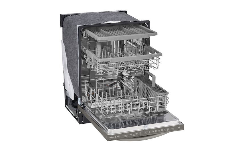 LG Lave-vaisselle à commande sur avec QuadWash®, connectivité Wi-Fi et 3e panier, LDT5678BD