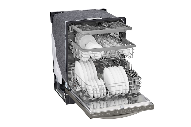 LG Lave-vaisselle à commande sur avec QuadWash®, connectivité Wi-Fi et 3e panier, LDT5678BD