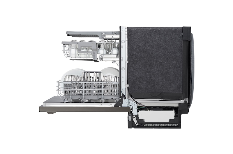 LG Lave-vaisselle à commande sur avec QuadWash®, connectivité Wi-Fi et 3e panier, LDT5678BD