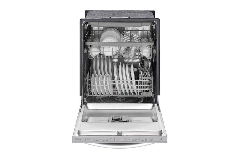 LG Lave-vaisselle à commande sur le dessus résistant aux taches avec QuadWash®, connectivité Wi-Fi et 3e panier, LDT5678SS