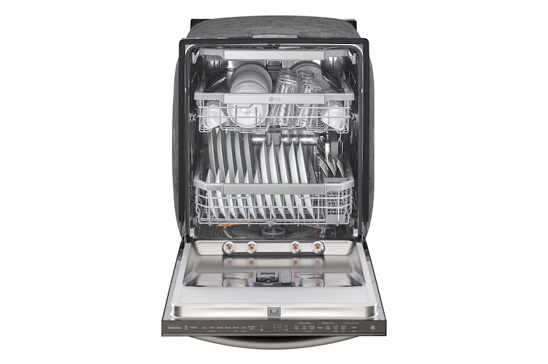 LG Bientôt en vente : Lave-vaisselle à commandes sur le dessus avec TrueSteam<sup>MD</sup> et système QuadWash<sup>MC</sup>, prenant en charge le Wi-Fi, LDT7808BD