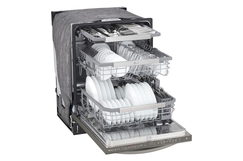 LG Bientôt en vente : Lave-vaisselle à commandes sur le dessus avec TrueSteam<sup>MD</sup> et système QuadWash<sup>MC</sup>, prenant en charge le Wi-Fi, LDT7808BD
