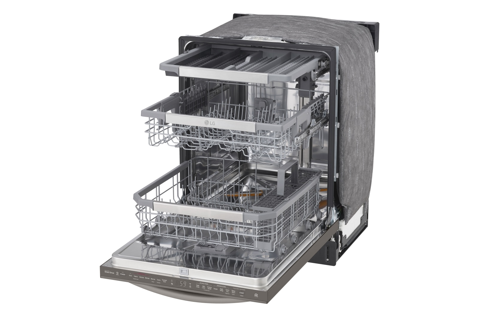 LG Bientôt en vente : Lave-vaisselle à commandes sur le dessus avec TrueSteam<sup>MD</sup> et système QuadWash<sup>MC</sup>, prenant en charge le Wi-Fi, LDT7808BD