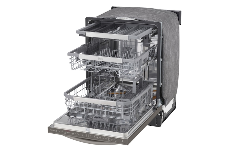 LG Bientôt en vente : Lave-vaisselle à commandes sur le dessus avec TrueSteam<sup>MD</sup> et système QuadWash<sup>MC</sup>, prenant en charge le Wi-Fi, LDT7808BD