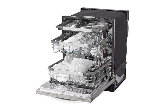 LG Lave-vaisselle intelligent avec lave et sèche en 1 heure, commandes sur le dessus et système QuadWash Pro<sup>MD</sup>, technologie TrueSteam<sup>MD</sup> et technologie Dynamic Dry<sup>MC</sup>, LDTH7972S